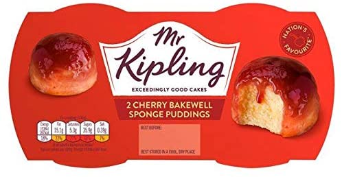 Mr. Kipling Cherry Bakewell Sponge Pudding 4 x 2pk x 108g